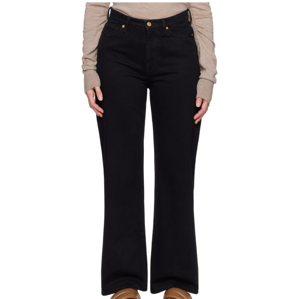 Tove Black Sade Jean Cropped Nwot